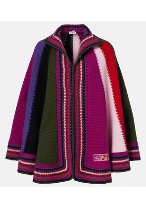 Pucci Colorblocked wool cape