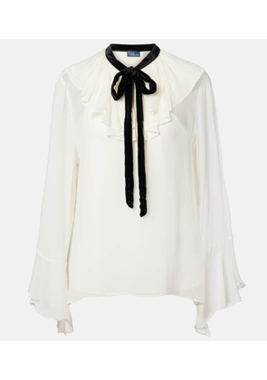 Polo Ralph Lauren Ruffled tie-front blouse