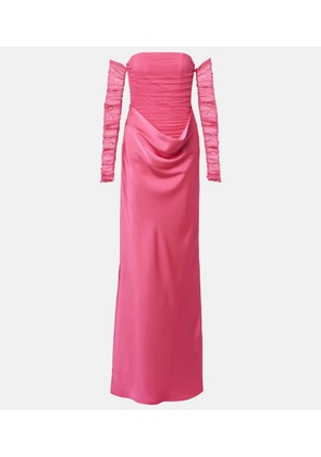 Rotate Draped ruched gown