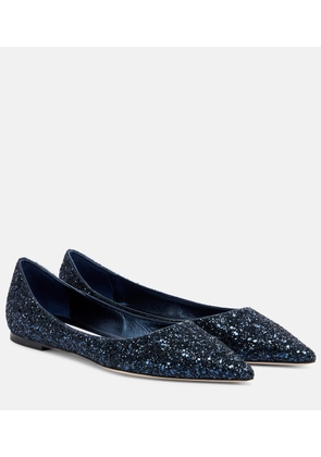 Jimmy Choo Love glitter ballet flats