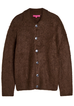 The Elder Statesman Thistle Brushed Alpaca-blend Cardigan - Brown - M