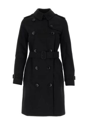 Burberry double-breasted cotton coat - Black