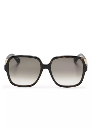 Gucci Eyewear oversize square-frame sunglasses - Brown