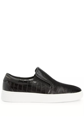 Giuseppe Zanotti GZ94 crocodile-embossed leather slip-on sneakers - Black