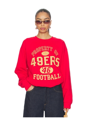 Junk Food 49ers Property Sweatshirt in Red. Size L. Also in M, S, XL/1X, XS.