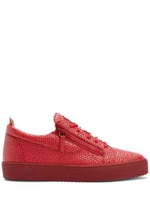 Giuseppe Zanotti Frankie double-zip low-top sneakers - Red