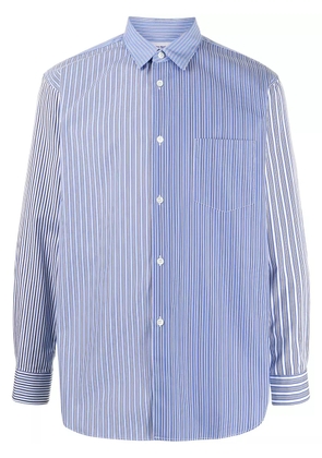 Comme Des Garçons Shirt mix striped shirt - Blue