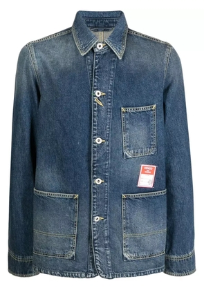 Kenzo logo-patch denim jacket - Blue