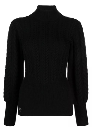 Philipp Plein cable-knit high-neck jumper - Black