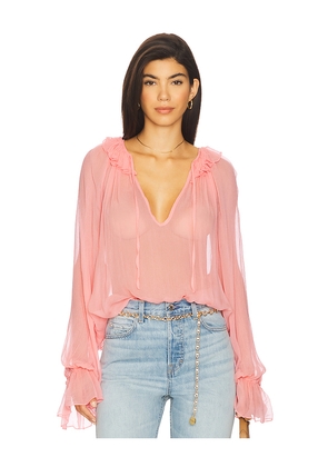 Lovers and Friends Evelyn Sheer Top in Pink. Size M. Also in S, XS, XXS.