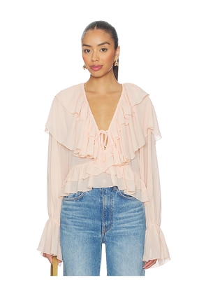 MORE TO COME Logana Top in Blush. Size L. Also in M, S, XS, XXS.