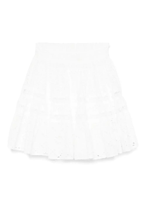 Maje broderie anglaise mini skirt - White
