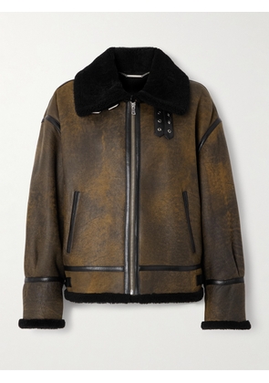 Nour Hammour - Portia Shearling Jacket - Brown - x small,small,medium,large,x large