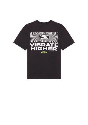 SUPERVSN Vibrate Higher Tee in Black. Size S. Also in XL/1X.
