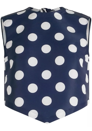 Patou scarf faille top - Blue