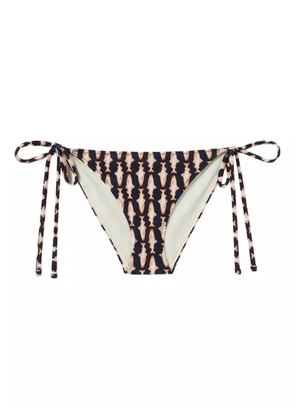 La DoubleJ fish-print bikini bottom - Blue