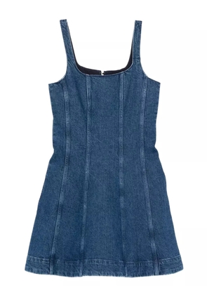 Maje square-neck denim mini dress - Blue