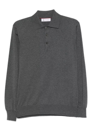 Brunello Cucinelli long-sleeve polo shirt - Grey