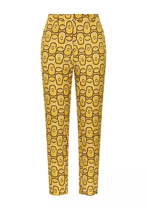 MALIPARMI Rolling Chain-print trousers - Yellow