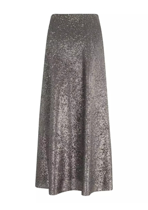 Herno sequinned A-line midi skirt - Metallic