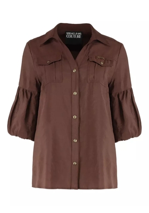 Versace Jeans Couture puff-sleeve shirt - Brown