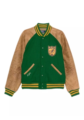 Polo Ralph Lauren leather-sleeved varsity jacket - Green