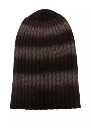 HURRAY striped beanie - Brown