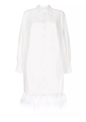 Huishan Zhang Ibiza long-sleeved shirtdress - White