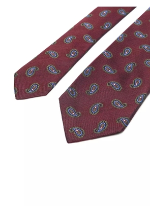 Barba paisley-print tie - Red