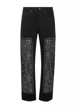 AMIRI bandana-panel jeans - Black