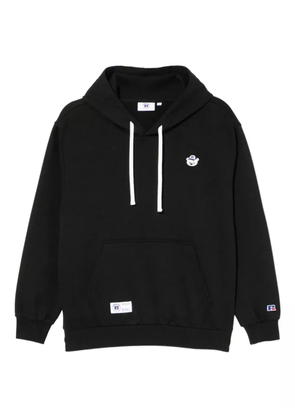 CHOCOOLATE x Russell Athletic bear-embroidered hoodie - Black
