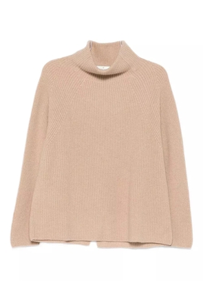 Bruno Manetti roll-neck ribbed sweater - Neutrals
