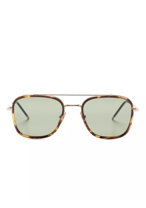 Thom Browne Eyewear tortoiseshell-detailed pilot-frame sunglasses