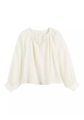 Chinti & Parker St. Tropez embroidered-detail blouse - Neutrals