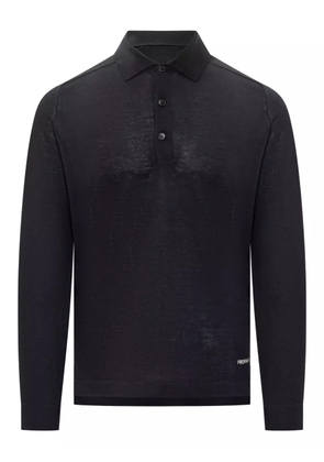 Premiata buttoned long-sleeve polo shirt - Blue