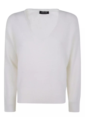 anne claire V-neck sweater - Neutrals