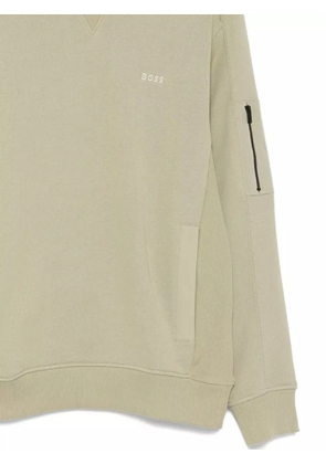 BOSS logo-embroidered sweatshirt - Green
