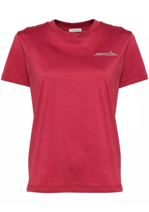 Moncler beaded logo T-shirt - Red