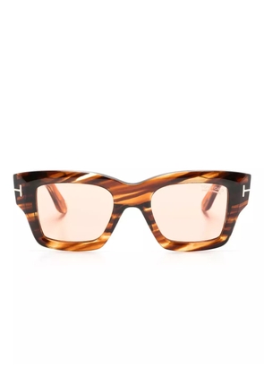 TOM FORD Eyewear T-hinge oversize sunglasses - Brown