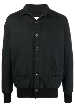 Maison Margiela logo-patch cotton shirt jacket - Grey