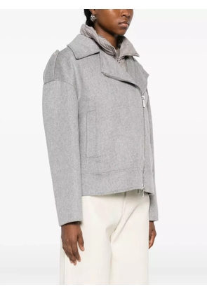 Moorer zip-up wool jacket - Grey