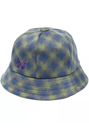 Needles check-pattern bucket hat - Green