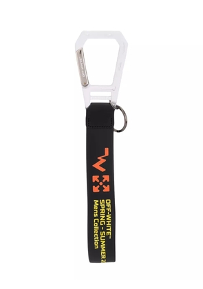 Off-White wavy arrow print rubber strap key ring - Black