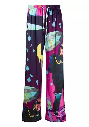 DUOltd graphic print drawstring trousers - Purple