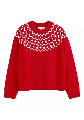Chinti & Parker star-yoke sweater - Red