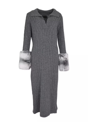 Izaak Azanei cable-knit midi dress - Grey