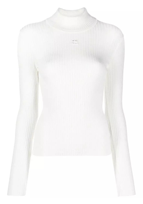 Courrèges ribbed-knit top - White