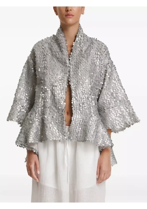 PNK sequin ruffled top - Grey