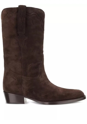 Paris Texas suede square-toe boots - Brown