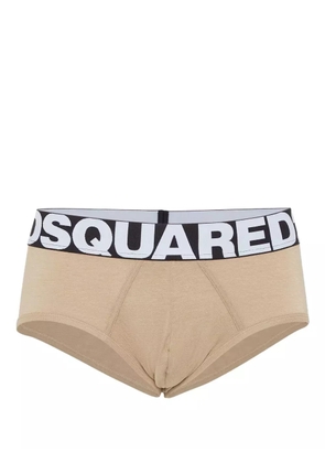 DSQUARED2 logo-waistband briefs - Neutrals